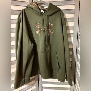 Olive Green & Camo Under Armour Hoodie